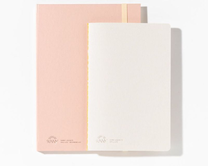 Sunny Log Note Journal - Set of 2 - A5 with B6 Mini