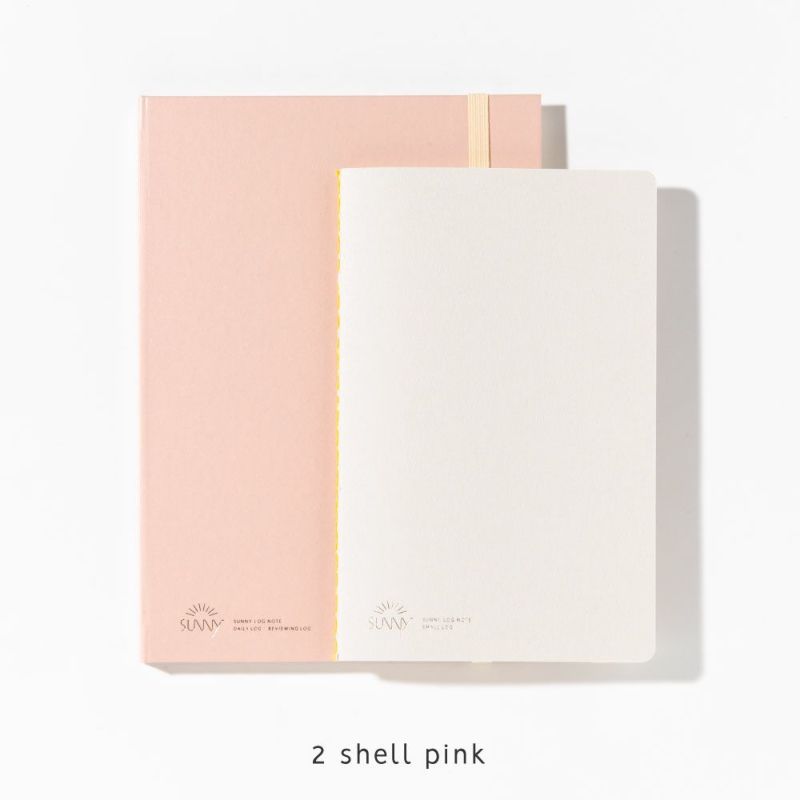 SUNNY Log Note Journal Set of 2 - A5 with B6 Mini