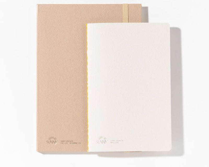 Sunny Log Note Journal - Set of 2 - A5 with B6 Mini
