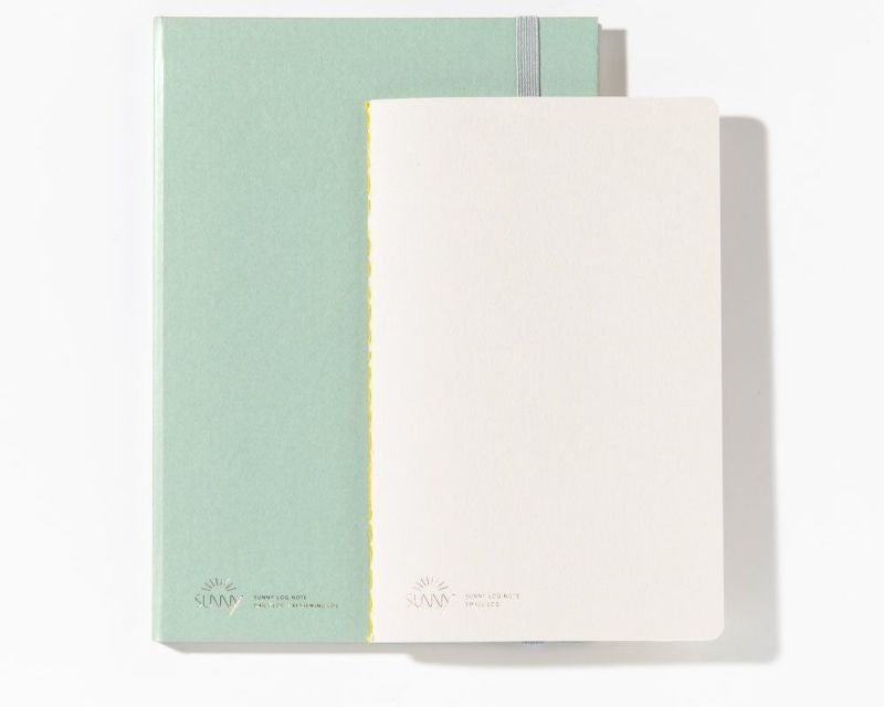 Sunny Log Note Journal - Set of 2 - A5 with B6 Mini