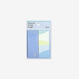 Natural Tones Blue Sticky Notes - 2 Patterns