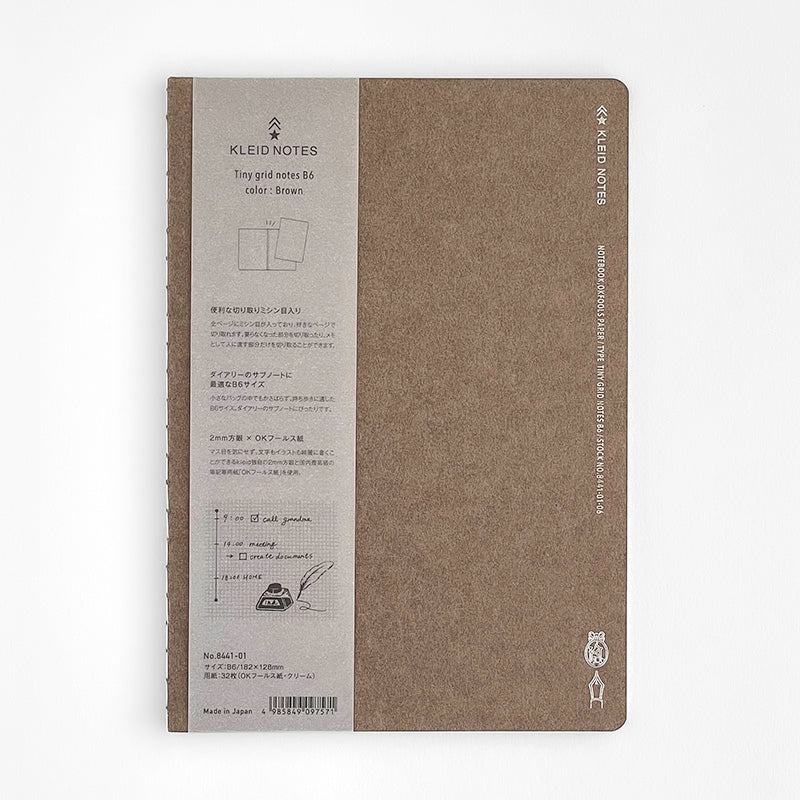 Notebook - Kleid Tiny Grid Notebook B6 - 2mm Grid - Light Blue