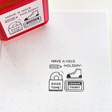 Stamps - Sanby x Eric Self-inking Stamps Nice Holiday