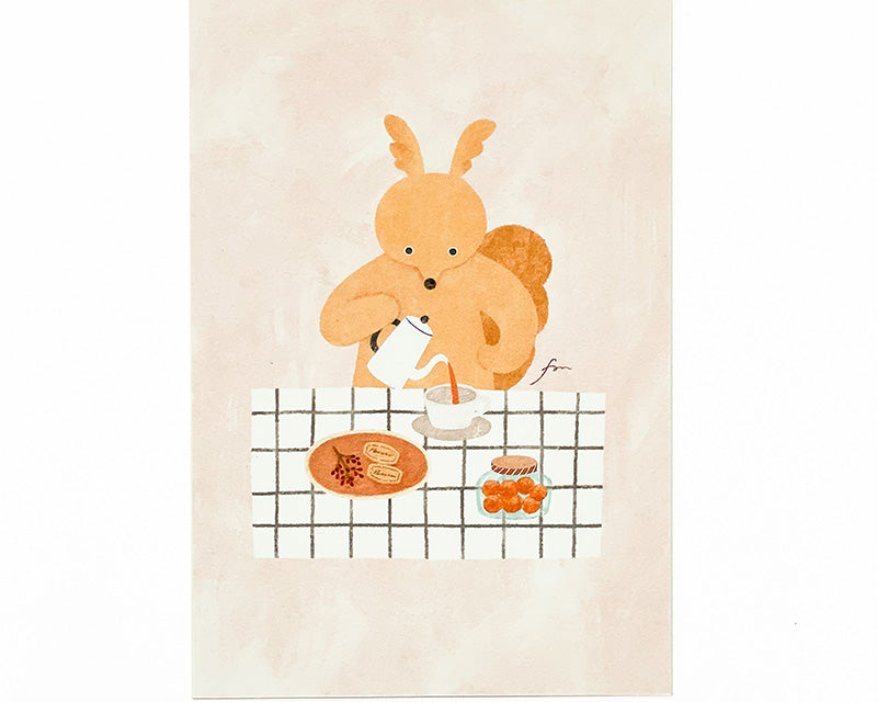 Mariko Fukuoka Postcard Booklet - Tea Time