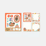 Memo Pad - Wa-Life 4-design Memo Pad - Woolen Yarn and Cat