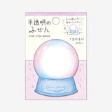 MIND WAVE Translucent Stand Sticky Notes Snow Dome