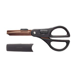 Scissors - KOKUYO Hakoake 2-Way Titanium Glueless Blade Scissors + Cutter - Black
