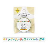 World Craft Washi Tape - 5mm - Glitter Tape Flower