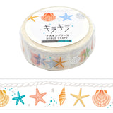 World Craft Washi Tape - 15mm - Sparkling Seashells