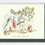 Christmas Card - Pets Decorate Christmas Tree Message Card