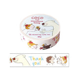 "Coco and Wondrous Gang" Washi Tape - 15mm - Thank You