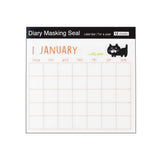 Pine Book Planner Sticker - Calendar for a Year