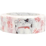 Seal Do Printing Washi Tape - 15mm - Fortune Cat Illustrated by Shinzi Katoh