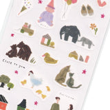 Kamiiso Sansyo Stickers - Family Illustrated by Miki Tamura