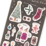 Kamiiso Sansyo Stickers - Winter Illustrated by Miki Tamura
