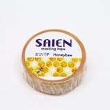 Kamiiso Sansyo Washi Tape - 15mm - SAIEN Honeybee