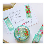 World Craft Washi Tape - 15mm - Glitter Floral Pattern