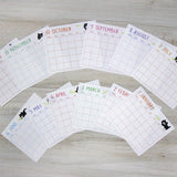 Pine Book Planner Sticker - Calendar for a Year