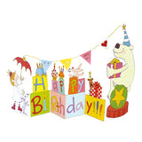 Birthday Card - [Coco and Wondrous Gang] Polar Bear Flags Card