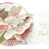 Baby Card - Hello New Baby Pop-up Card Pink