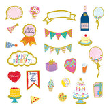 Greeting Life Flake Stickers - Birthday