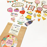 Greeting Life Flake Stickers - Birthday