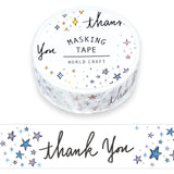 World Craft Washi Tape - 15mm - Thank You
