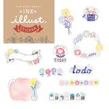 MIND WAVE Flake Stickers - Ink Illust Sticker Flower