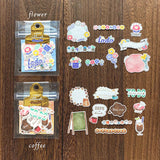MIND WAVE Flake Stickers - Ink Illust Sticker Flower
