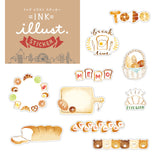 MIND WAVE Flake Stickers - Ink Illust Sticker Bread