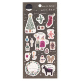 Kamiiso Sansyo Stickers - Winter Illustrated by Miki Tamura