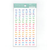 Stickers - Planner Sticker Weekdays