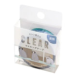 Greeting Life Washi Tape - 15mm - Clear - Penguin Illustrated by Yusuke Yonezu