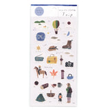 Kamiiso Sansyo Stickers - Trip Illustrated by Miki Tamura
