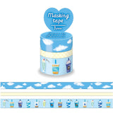 MIND WAVE Washi Tape - Assorted - Blue Cafe