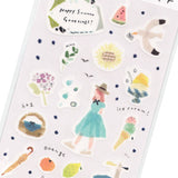 Kamiiso Sansyo Stickers - Summer Illustrated by Miki Tamura