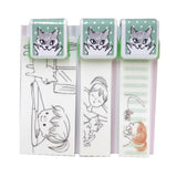 Seal Do Printing Washi Tape with Clips - Girl and Cat Illustrated by Shinzi Katoh