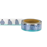 Greeting Life Washi Tape - 15mm - Clear - Penguin Illustrated by Yusuke Yonezu