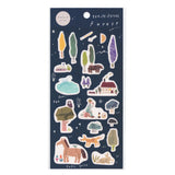 Kamiiso Sansyo Stickers - Forest Illustrated by Miki Tamura