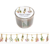 Washi Tape - 30mm - MIND WAVE Clear Tape Floral Garland