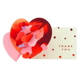 Greeting Card - Thank you Pop Up Card Heart